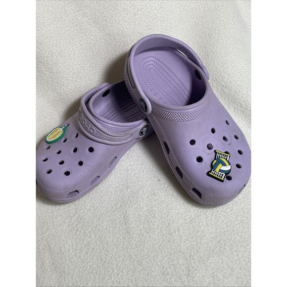 Crocs Classic Clog Closed Toe Purple Slingback Jr 2 - Picture 1 of 5